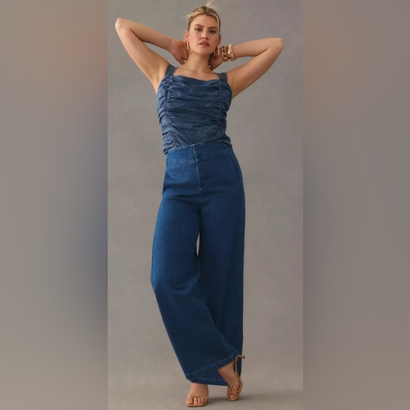 PILCRO ANTHROPOLOGIE Ruched Square-Neck Top S - Picture 3 of 10